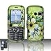 [3in1 Bundle- Case + Screen Protector Film + Bag] Rubberized Hawaiian Flower Snap on Design Case Hard Case Skin Cover Faceplate for Lg Cosmos Vn250 Rumor 2 Rumor2 Lx265