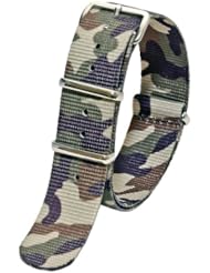 Sutter & Stockton 20mm Desert Camo Interchangeable Replacement Nato Military Watch Strap Band