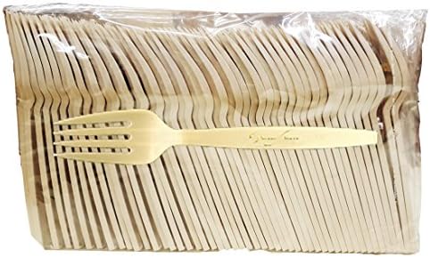 Biodegradable Heavyweight Disposable Forks - 100 COUNT - Eco Friendly Compostable Forks made of cornstarch