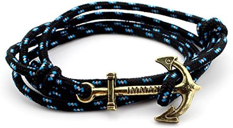 Vintage Anchor Bracelet Charm Multilayer Woven Wrap Adjustable Leather Wristband Men Woman Bangle Unisex Fashion