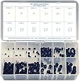 Alloy Steel Set Screw Assortment with Internal Hex Drive and Cup Point (200 Pieces), Plain Finish, Inch, With Case