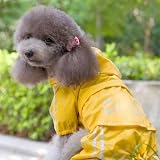 Cute Dog Raincoat Two-Piece Split table Yellow Color Pet Clothing