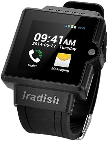 Iradish I6 1.54 Inch Smart Watch Phone Mtk6577 Dual Core Android 4.0 2.0mp Camera GSM Wifi Black