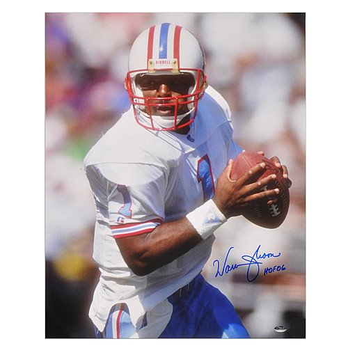 Mounted Memories Houston Oilers Warren Moon Autographed 16x20 Photo w/ HOF 06 Inscription