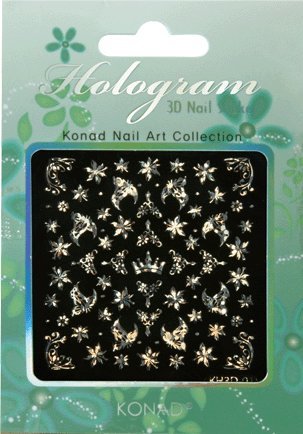 Konad Holographic Flower Nail Art Stickers [Misc.]