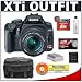 Canon Digital Rebel XTi 10.1MP Digital SLR Camera (Black) + Canon EF-S 18-55mm Lens [Outfit] + 8GB Card + NB-2LH Battery + Accessory Kit