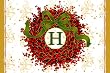 Monogram Holiday Wreath Floormat H