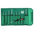 Wiha 26199 Slotted and Phillips Screwdriver Set in Rugged Canvas Pouch, 8 Piece
