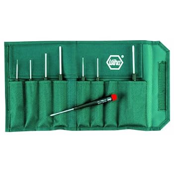 Set A Shopping Price Drop Alert For Wiha 26199 Slotted and Phillips Screwdriver Set in Rugged Canvas Pouch, 8 Piece