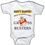 Dirty diaper, who ya gonna call. Gross Busters - Funny Baby One-piece Bodysuit 12 - 18 Months