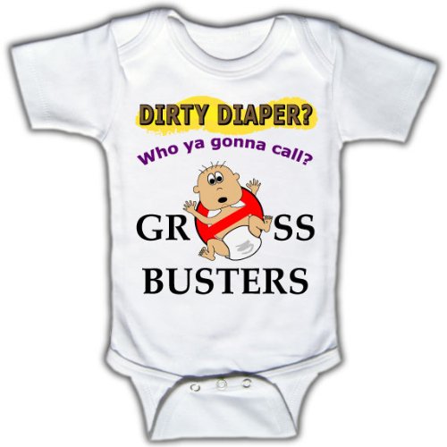 Dirty diaper, who ya gonna call. Gross Busters - Funny Baby One-piece Bodysuit 3 - 6 Months