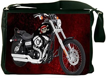 Rikki KnightTM Harley Davidson Pirate Skull Messenger Bag - - Shoulder Bag - School Bag for School or Work - With Matching coin Purse