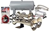IMAGE OF Kleinn Air Horn Model HK6 Triple Train Horn Kit 150 PSI air compressor