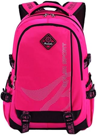 Large Space Primary School Backpack High School Book Bag for Girl Pink