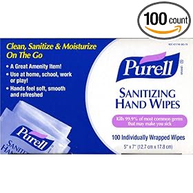 PURELL Sanitizing Hand Wipes Individually Wrapped 100-ct. Box