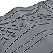 MotorTrend 100% Odorless Ridged Heavy Duty Rubber Floor Mats (Gray) - Semi Custom Fit