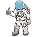 The Most2 Astronaut - A Journey to Space Iron on Patches - 6Patch