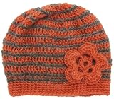 Handmade Ultra Warm Hat or Cap in Mohair and Wool Yarn - Watermelon and Natural Shade (Teens and Women)(Crocheted 100% by Hand)