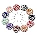 Argositment Wedding White Edge Boutonniere for Men's Suit Handmade Lapel Pin Flower (Pkg of 11 Color)
