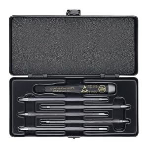Wiha 26993 Slotted and Phillips Precision Interchangeable Blade Set in Steel Box, 6 Piece by Wiha