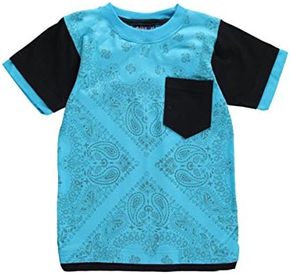 Urban Extreme Big Boys' "Contrast Bandana" T-Shirt - turquoise, 8 - 10