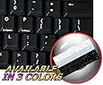REPLACEMENT ENGLISH US KEYBOARD STICKERS BLACK BACKGROUND FOR DESKTOP, LAPTOP AND NOTEBOOK