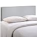 LexMod Region King Nailhead Upholstered Headboard, King, Gray