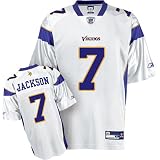 Reebok Minnesota Vikings Tarvaris Jackson Replica White Jersey