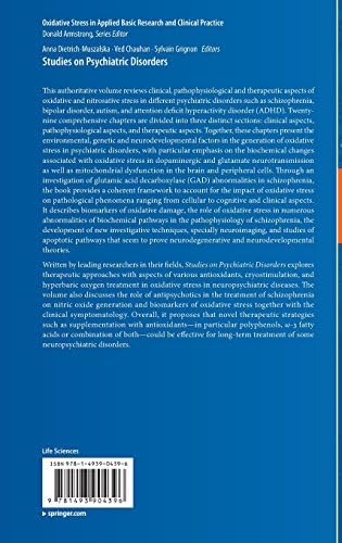 Studies on Psychiatric Disorders (Oxidative Stress in Applied Basic Research and Clinical Practice)