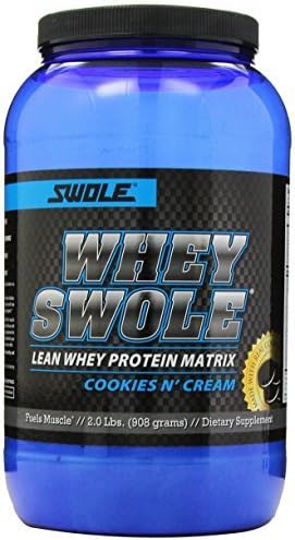 Swole Sports Nutrition Whey Protein, Cookies N' Cream, 2 Pound by Swole Sports Nutrition