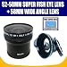 Zeikos ZE-1858F 52/58mm 0.18X Super Fisheye Lens and Zeikos ZE-WA58B 58mm Wide Angle Lens with Exclusive FREE Complimentary Super Deal Micro Fiber Lens Cleaning Cloth