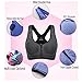 B.BANG Women Sports Bra Padded Zipped Seamless (XXL, 5-pack)