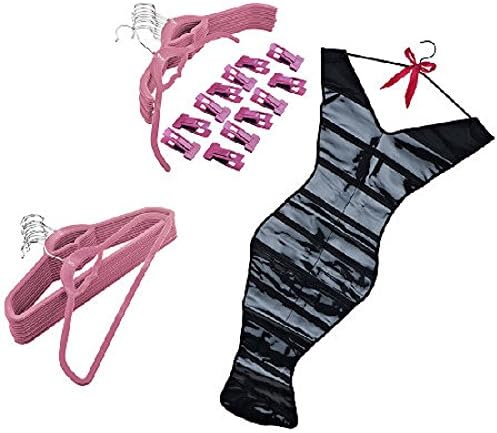 60-piece Hanger Set w/ Favorite Dress Jewelry Organizer Bundle (Lavender)