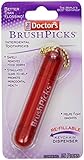 The Doctor's BrushPicks Toothpicks 15 Pack Keychain Dispenser(Colors May Vary)