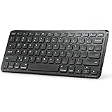 Anker Ultra Compact Slim Profile Wireless Bluetooth Keyboard for iOS, Android, Windows and Mac with Rechargeable 6-Month Battery (Black)