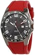 Tommy Hilfiger Men's 1790886  Sport Grey Ion-Plated Bezel Red Silicon Strap Watch