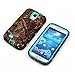 Samsung Galaxy S4 Case, LERBO Tree Camouflage Camo Hybrid Hard Soft Case Cover for Samsung Galaxy S4 i9500(Light Blue)