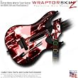 Radioactive Red Skin fits Band Hero, Guitar Hero 5 & World Tour Guitars for XBOX 360 & PS3 (GUITAR NOT INCLUDED) by WraptorSkinz
