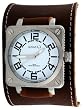 Nemesis #GSB052W Men's Premium Wide Leather Strap Square Watch