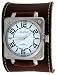 Nemesis #GSB052W Men's Premium Wide Leather Strap Square Watch