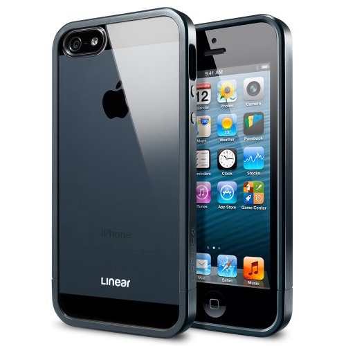 【国内正規代理店品】SPIGEN SGP iPhone5 ケース リニア クリスタルシリーズ [メタル・スレート] 【SGP10044】