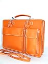 Leather Briefcase / business pocket with belt / for Folder / laptop suitable, Italy