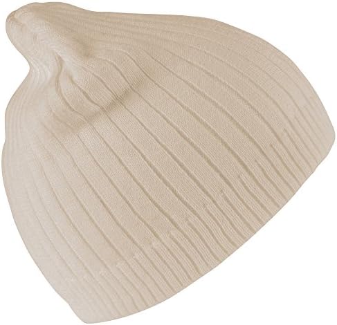 Result Winter Essentials Double knit cotton beanie hat Cream