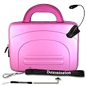 Amazon Kindle DX Eva Pink Cube Carrying Case Bag Pouch Cube + Reading Light + Determination Hand Strap
