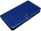 Produkt-Bild: Samsung Galaxy S 2 II i9100 Novoskins Blue Blau Faux PU Leder Snakeskin iDiary Case