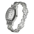 Geneva Platinum Convex Marcasite Women's Watch