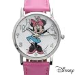 Disney Women's MIN067 Minnie Mouse Silver Case Pink Strap Watch