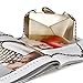 b.m.c BMC Womens Alloy Metal Abstract Stone Cut Hardcase Fashion Clutch Chain Handbag