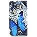 VoGue Synthetic Wallet TPU Inner Flip Case with Kickstand and Card Slots for Samsung Galaxy S6 Edge - Blue Butterfly