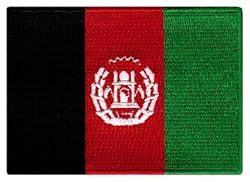 Afghanistan Flag Embroidered Patch Afghan Iron-On Emblem